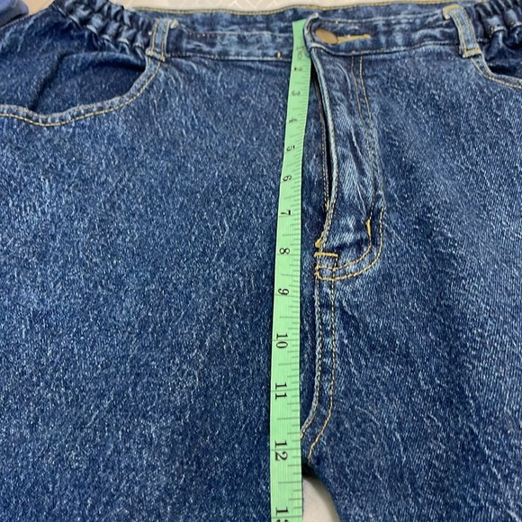 Vintage Denim Mom Jeans Floral Embroidered Size L - Picture 4 of 14